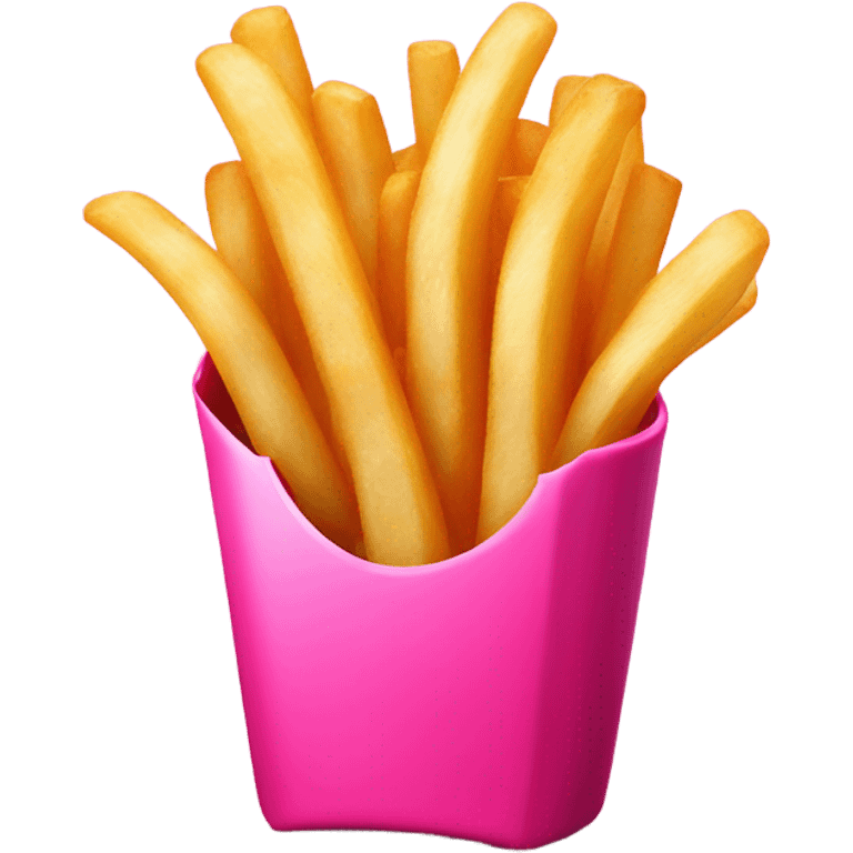 pink french fries emoji