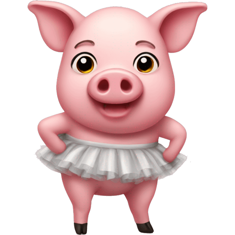 Pig wearing a tutu emoji