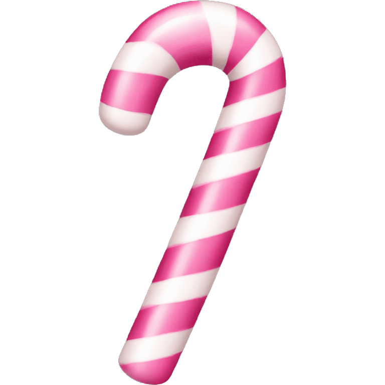 Pink and white candy cane emoji