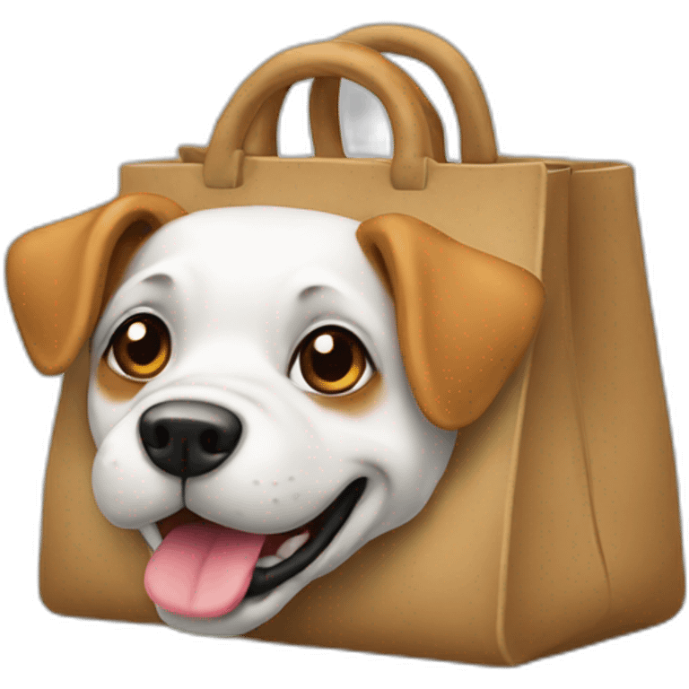 Un chien dans un sac emoji