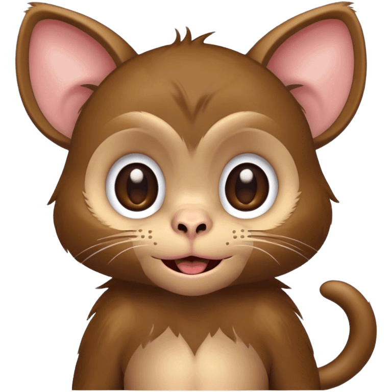 Monkey and kitten mix emoji