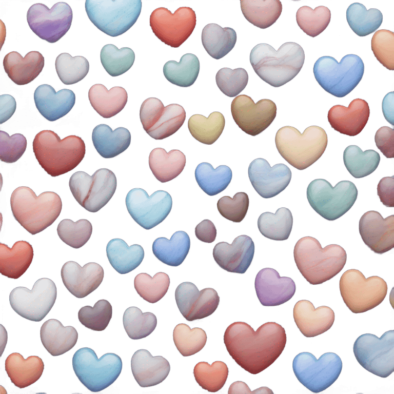 Marble heart colorful darker colors emoji