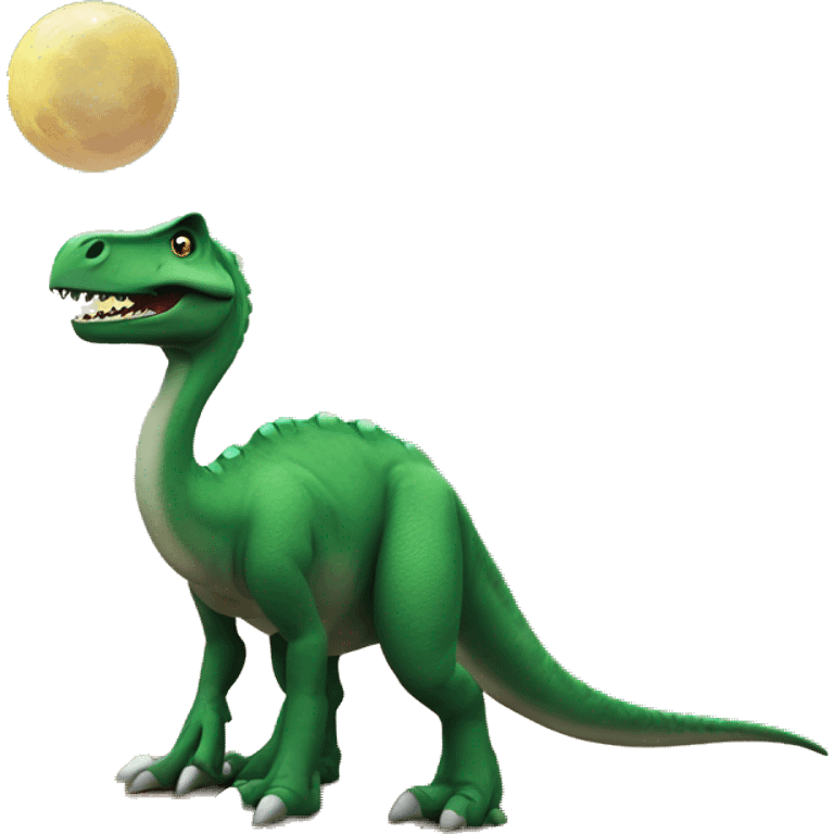 Dinosaur on a planet emoji