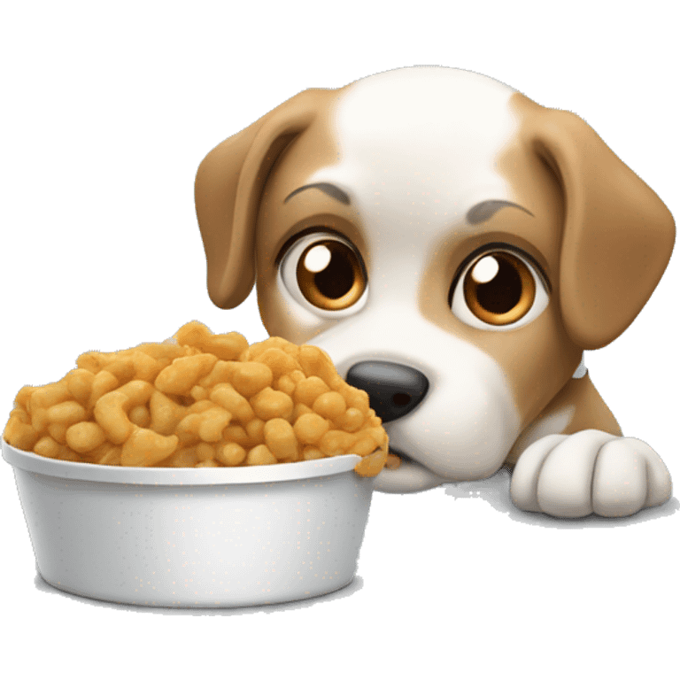 Dog eating food  emoji