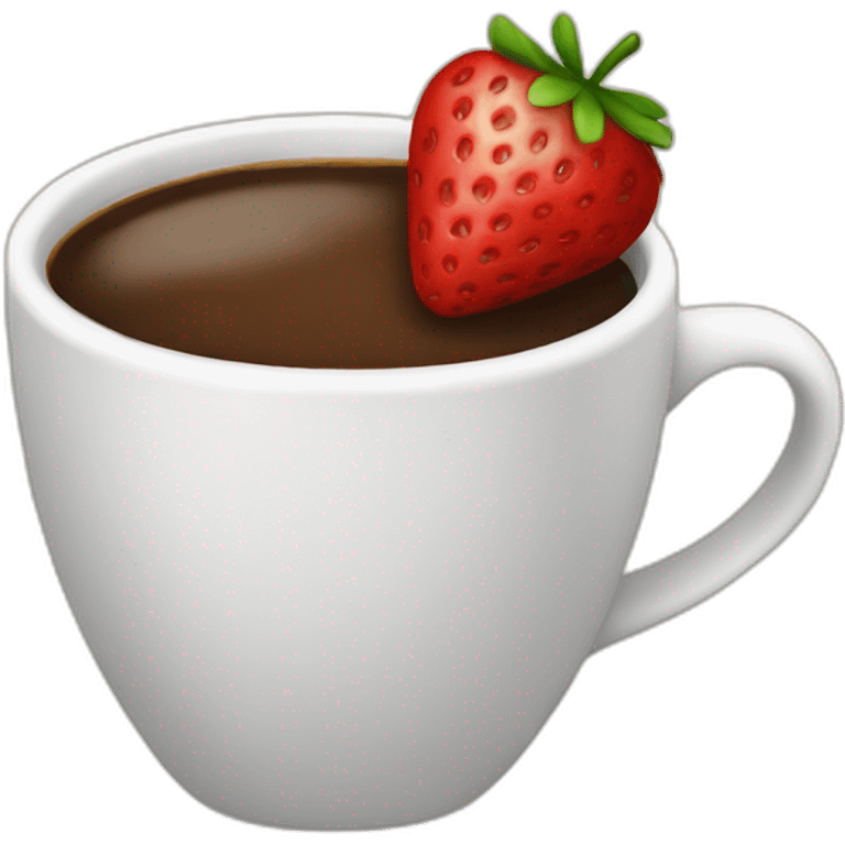 Coffee with strawberries  emoji