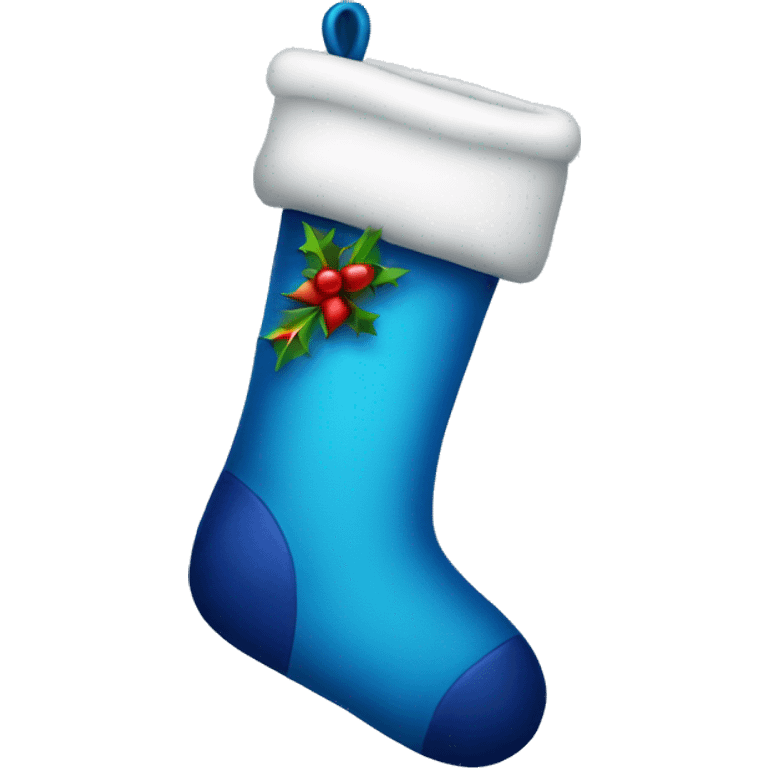 Blue stocking for Christmas  emoji