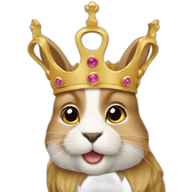 Couronne sur lapin emoji