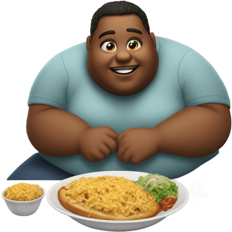 Fat person eating emoji