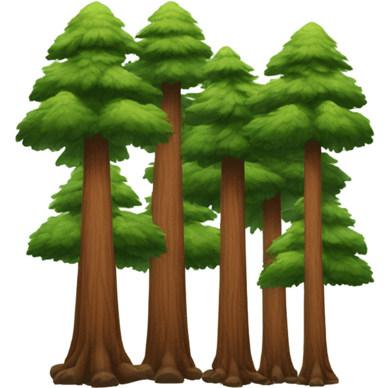 Many Redwood fir trees forest emoji