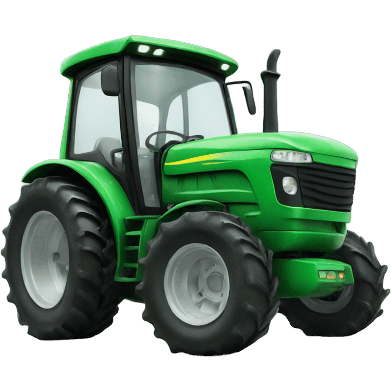 Sparkly green tractor  emoji