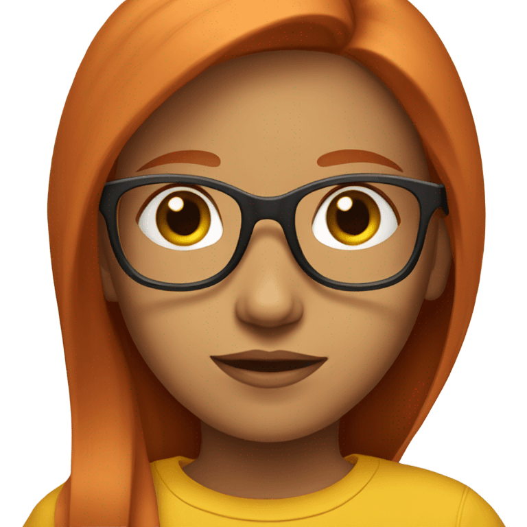 red-straight-haired-girl-glasses-yellow-shirt emoji