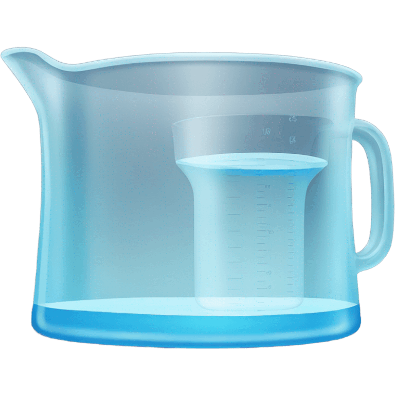 measuring cup filled with half water emoji