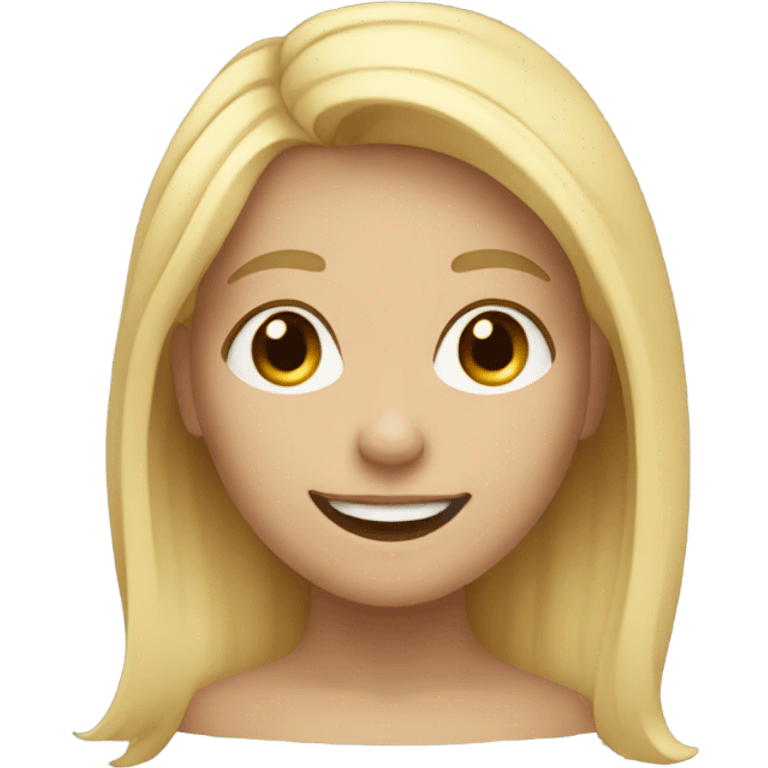 smiling girl with blonde hair emoji