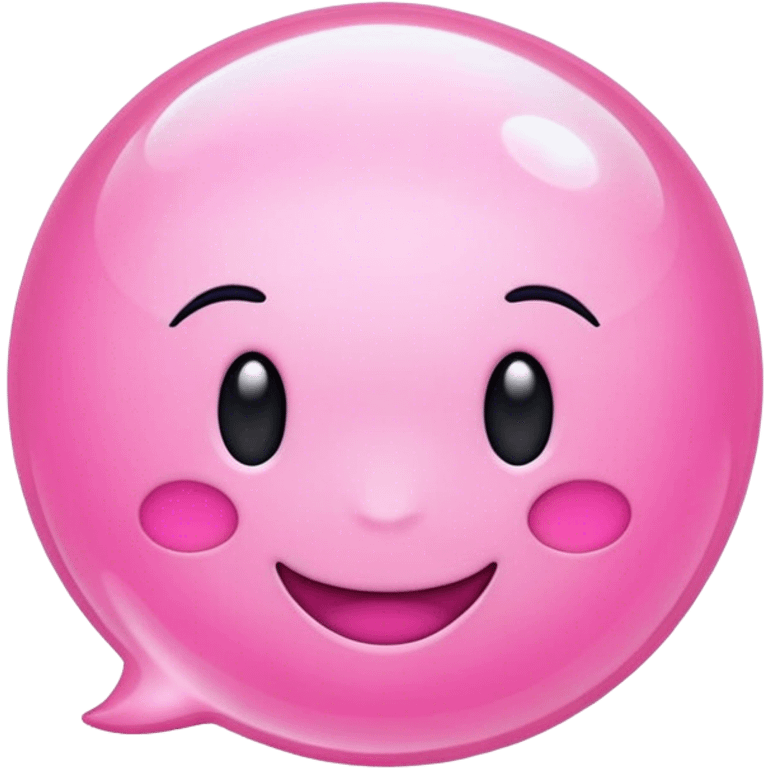 Pink iOS emoji bubble emoji