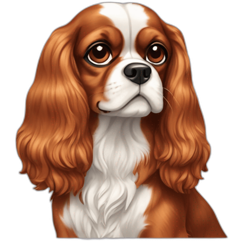 dog Cavalier King Charles Spaniel full height emoji