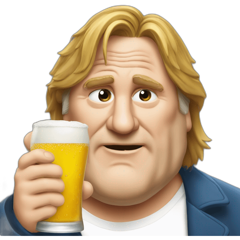 Gerard depardieu drink beer emoji