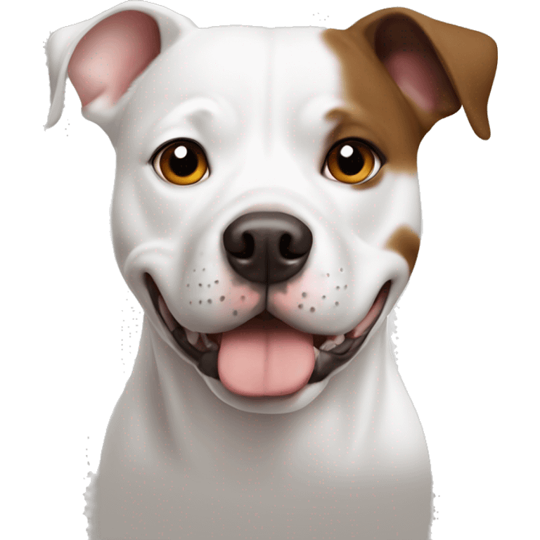 White staffy brown eye spot emoji