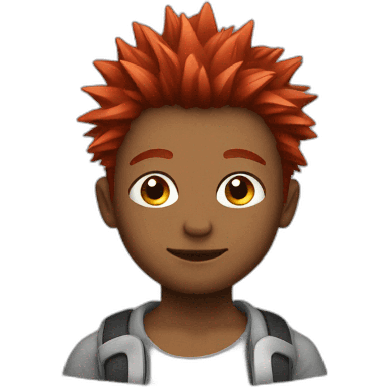 boy,Red BrownSpiky Hair, emoji