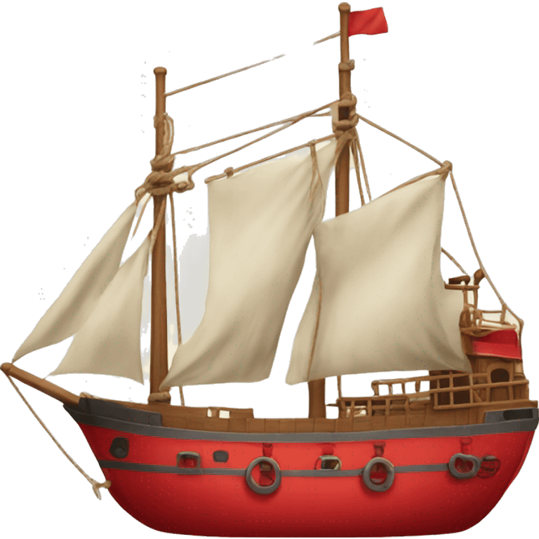 red merchant ship emoji