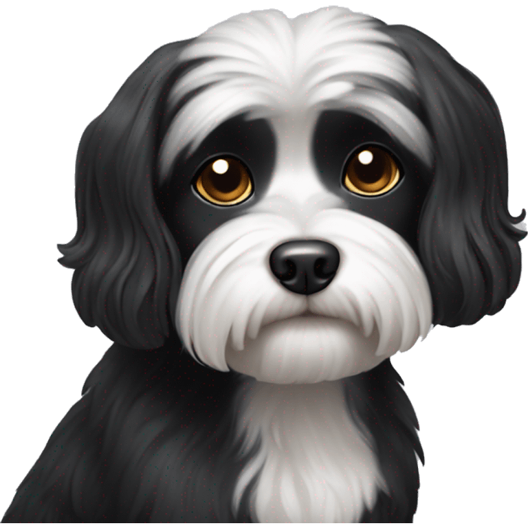 fully black Maltese dog emoji