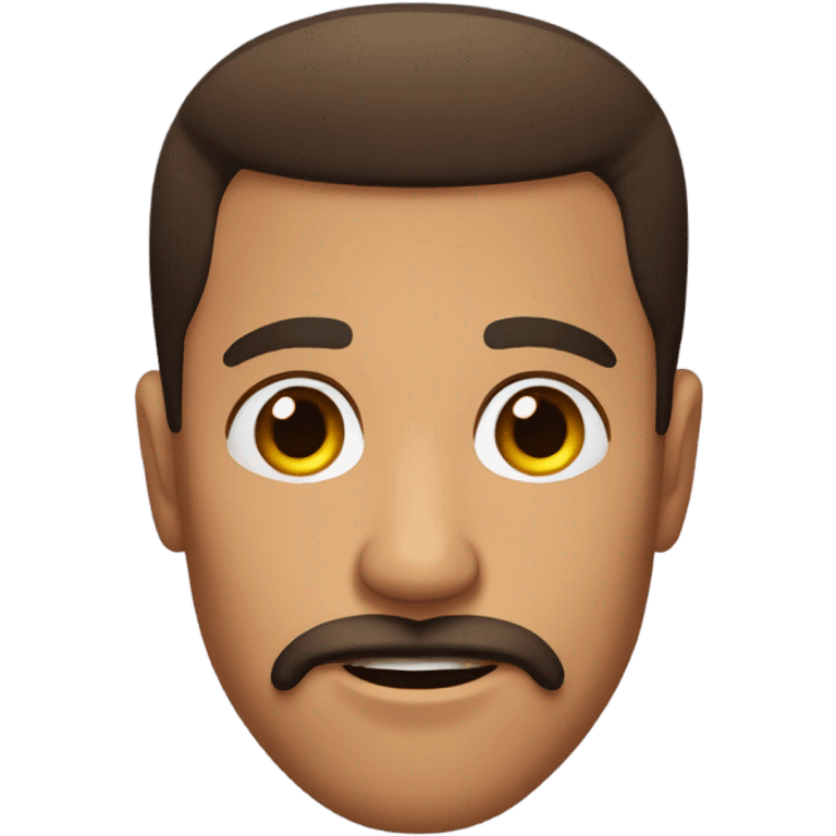 Chad face brown eyes moustache  emoji