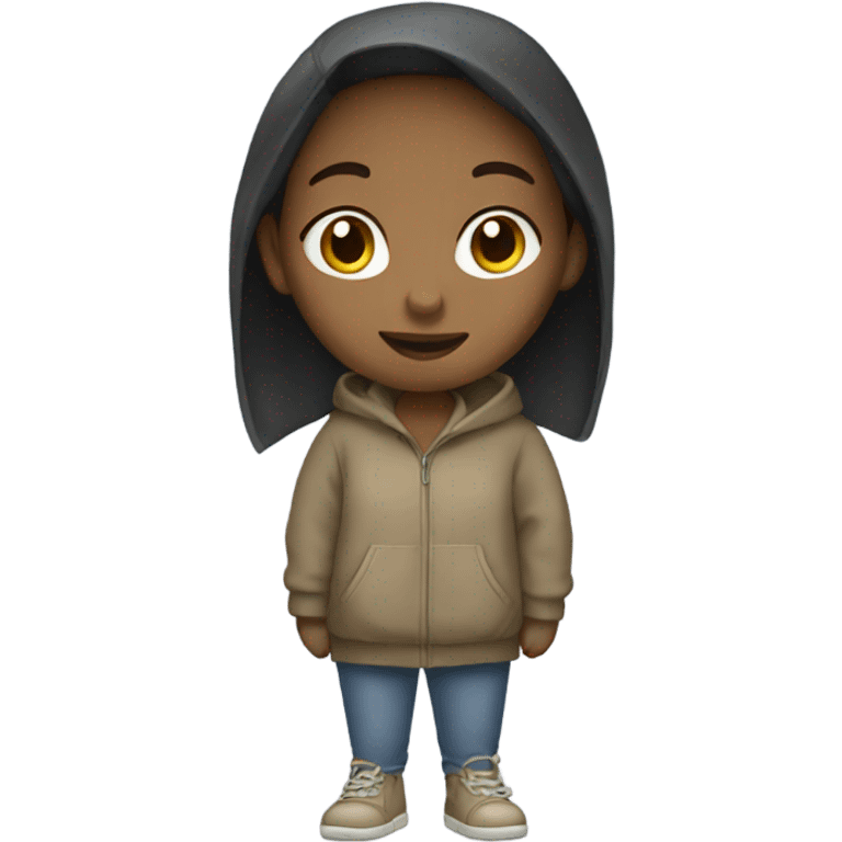 Girl wearing oversized clothes  emoji