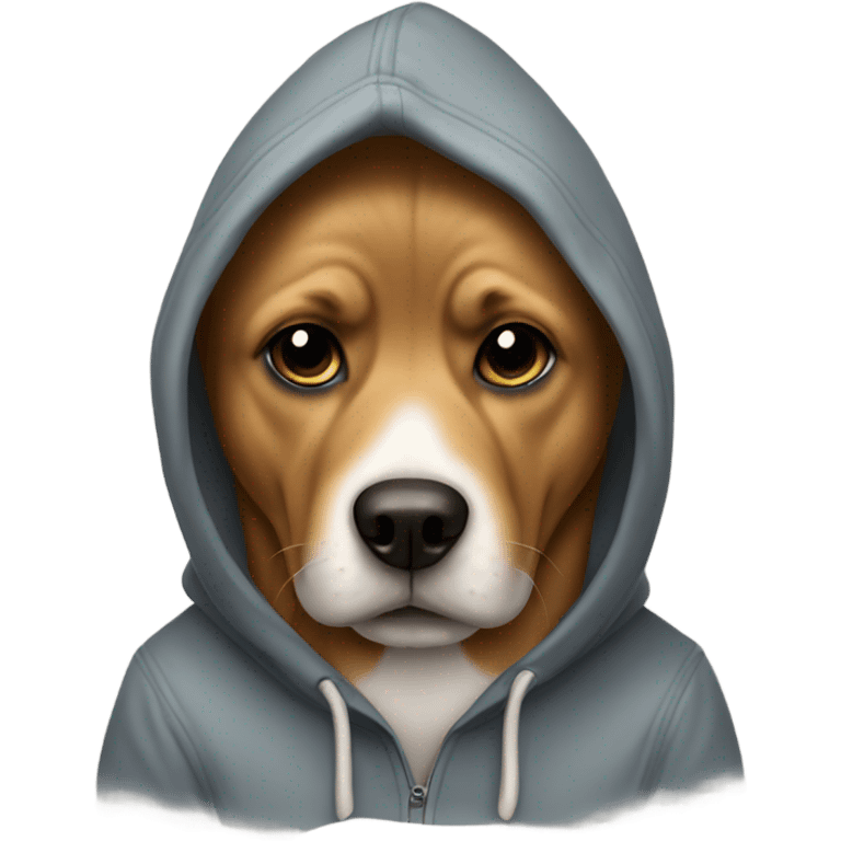 dog wearing a hoodie  emoji