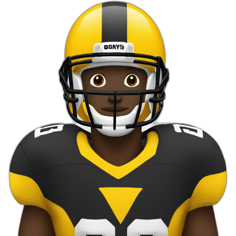 american-football-player-black-and-yellow-helmet emoji