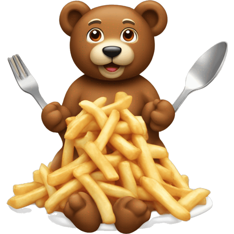 nounours sur poutine emoji