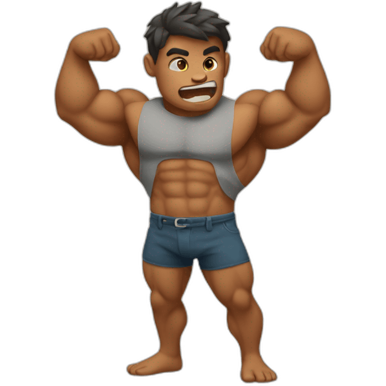 Muscular hink emoji