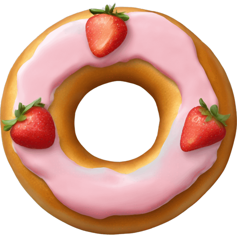 bagel with strawberry cream cheese  emoji