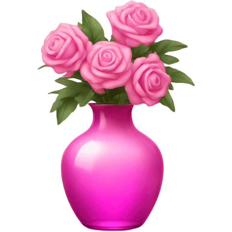 Pink glass vase emoji