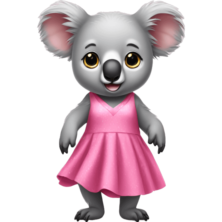 koala with pink dress emoji