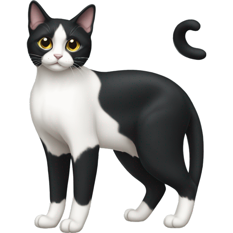 Tuxedo Cat Breed Full Body emoji