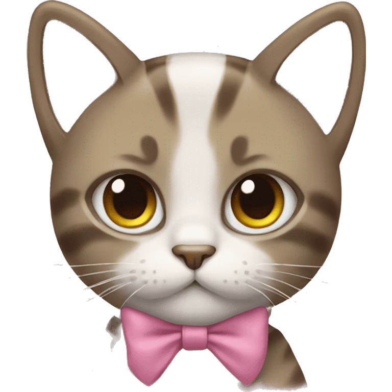 cat wearing bow emoji