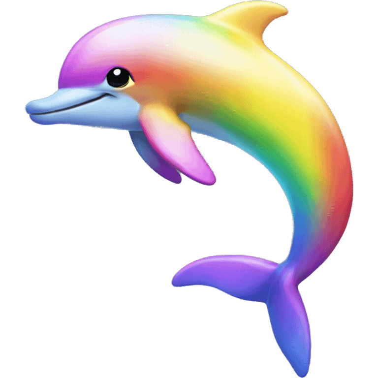 Beautiful rainbow dolphin emoji