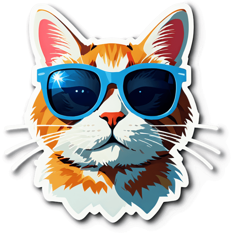 Cat with sunglasses emoji