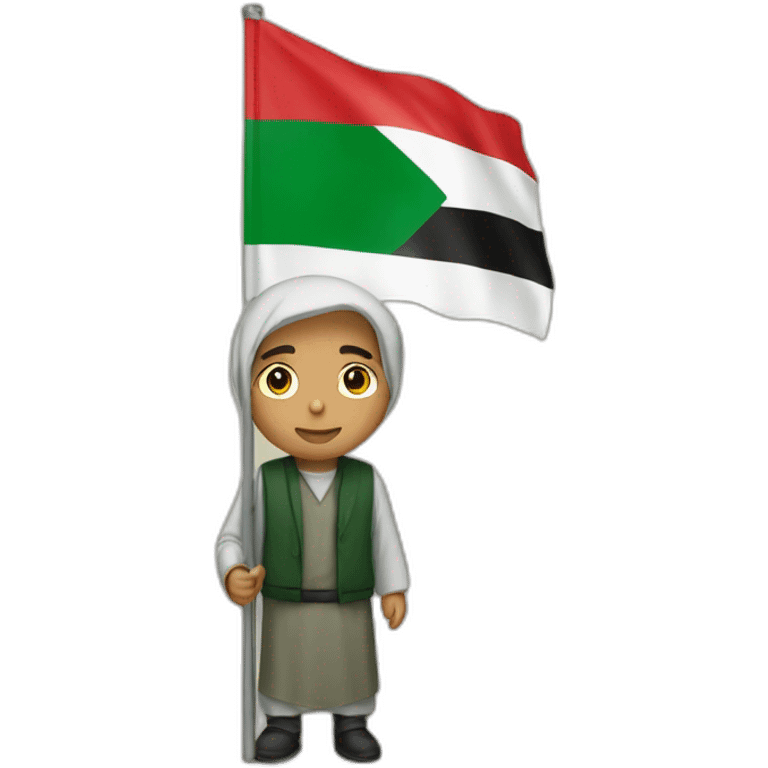 muslim men Palestine flag emoji