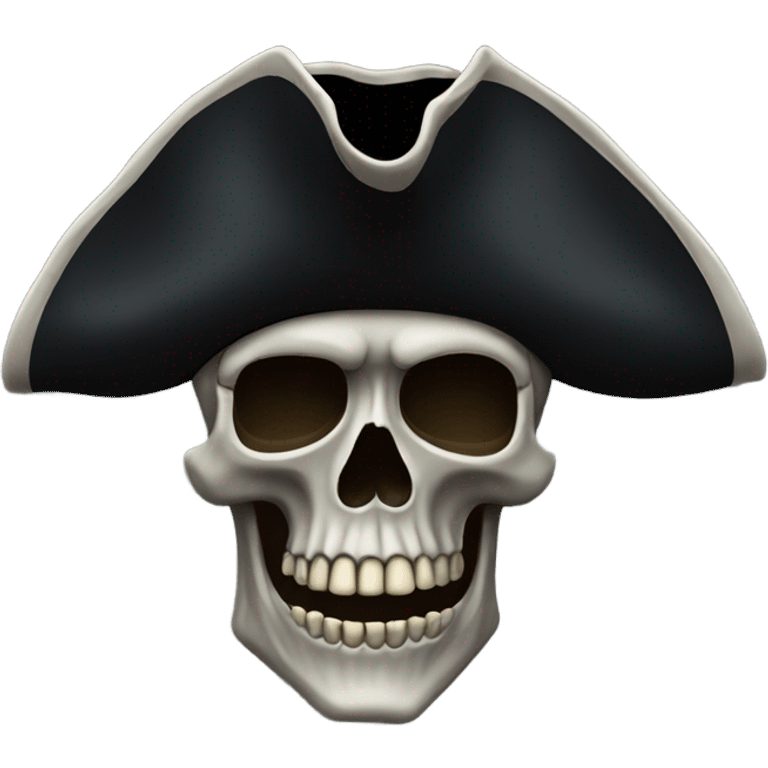 Pirate Skeleton, dark emoji