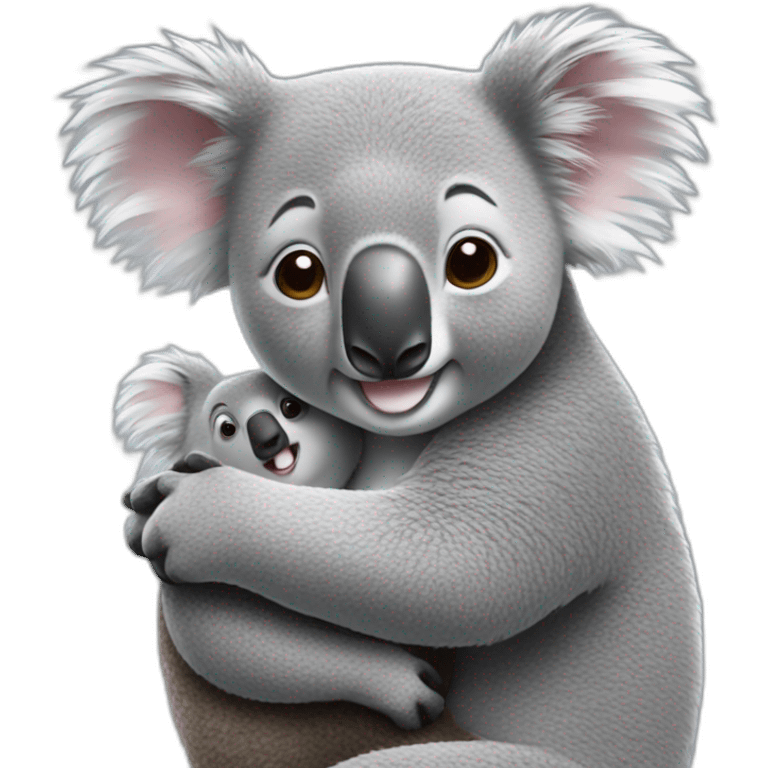 Koala hugging another koala emoji