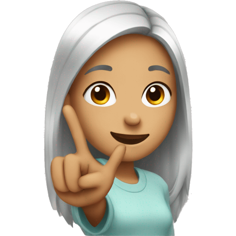 girl saying OK with hand emoji