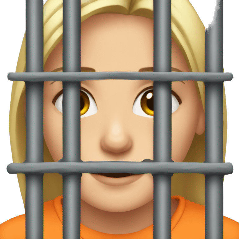 a girl between bars in a prison emoji