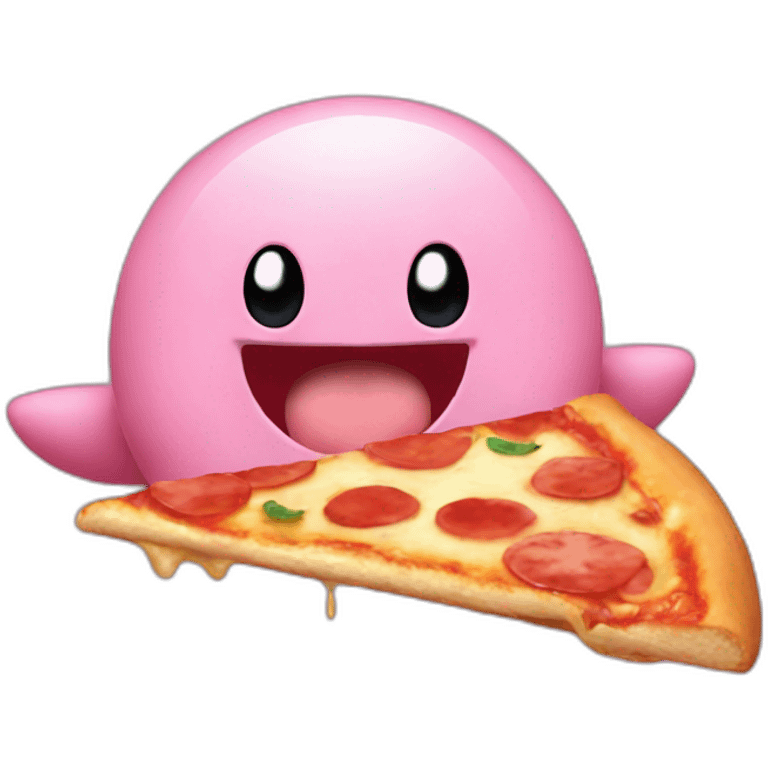 kirby eating pizza emoji