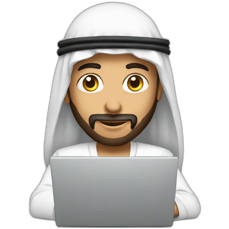 Arab with laptop  emoji