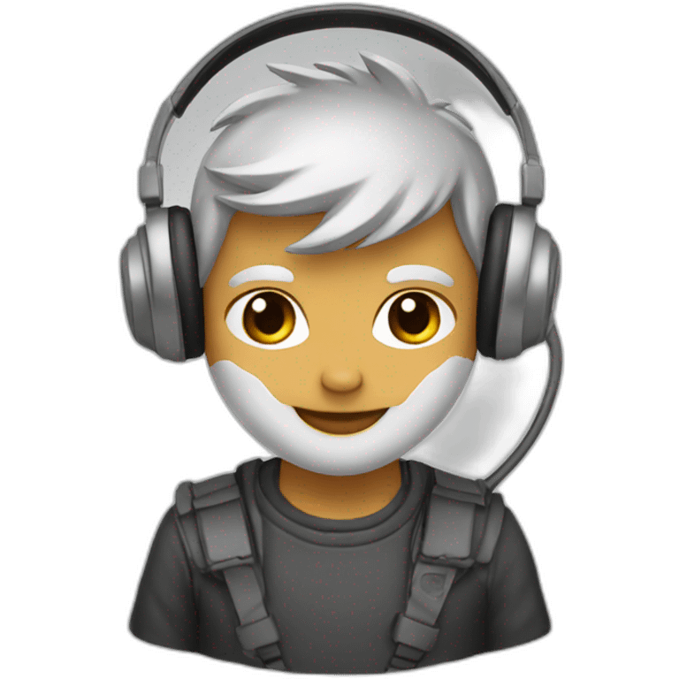 silver fox Headphones  emoji