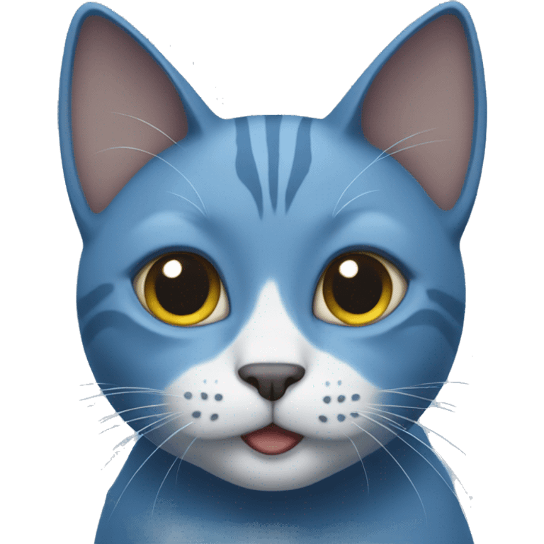 Blue cat emoji