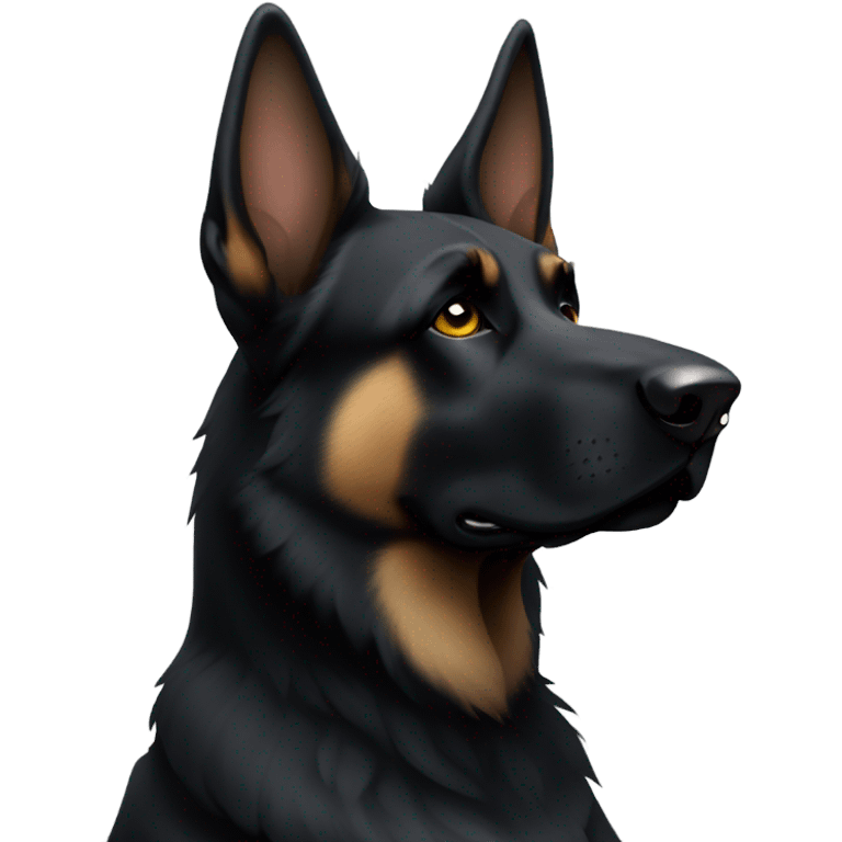 Black German Shepard emoji