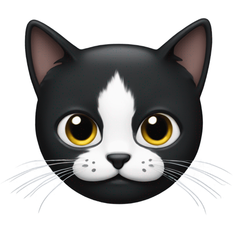 Black-cat-white-mustache emoji