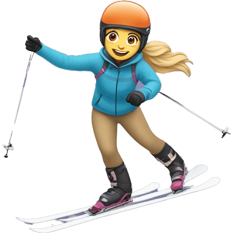 girl skiing  emoji