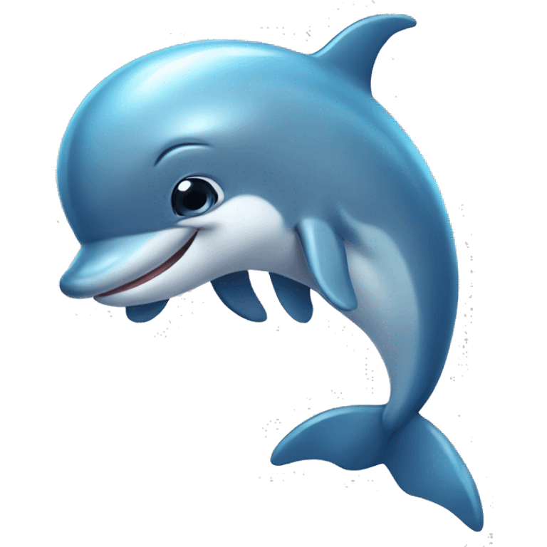 A cute dolphin solo emoji